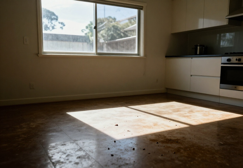 Rodent nest in a Kogarah garage before treatment