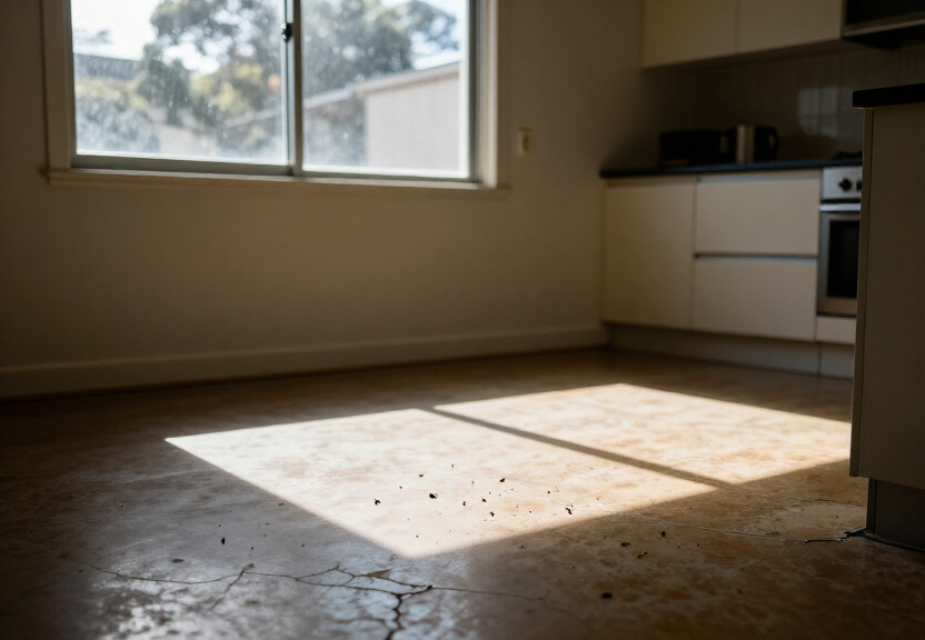 Cockroaches in a Kogarah kitchen before treatment